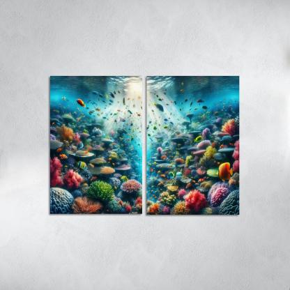 Golden Reef Underwater Exploration Adventure Custom Paintings Frame