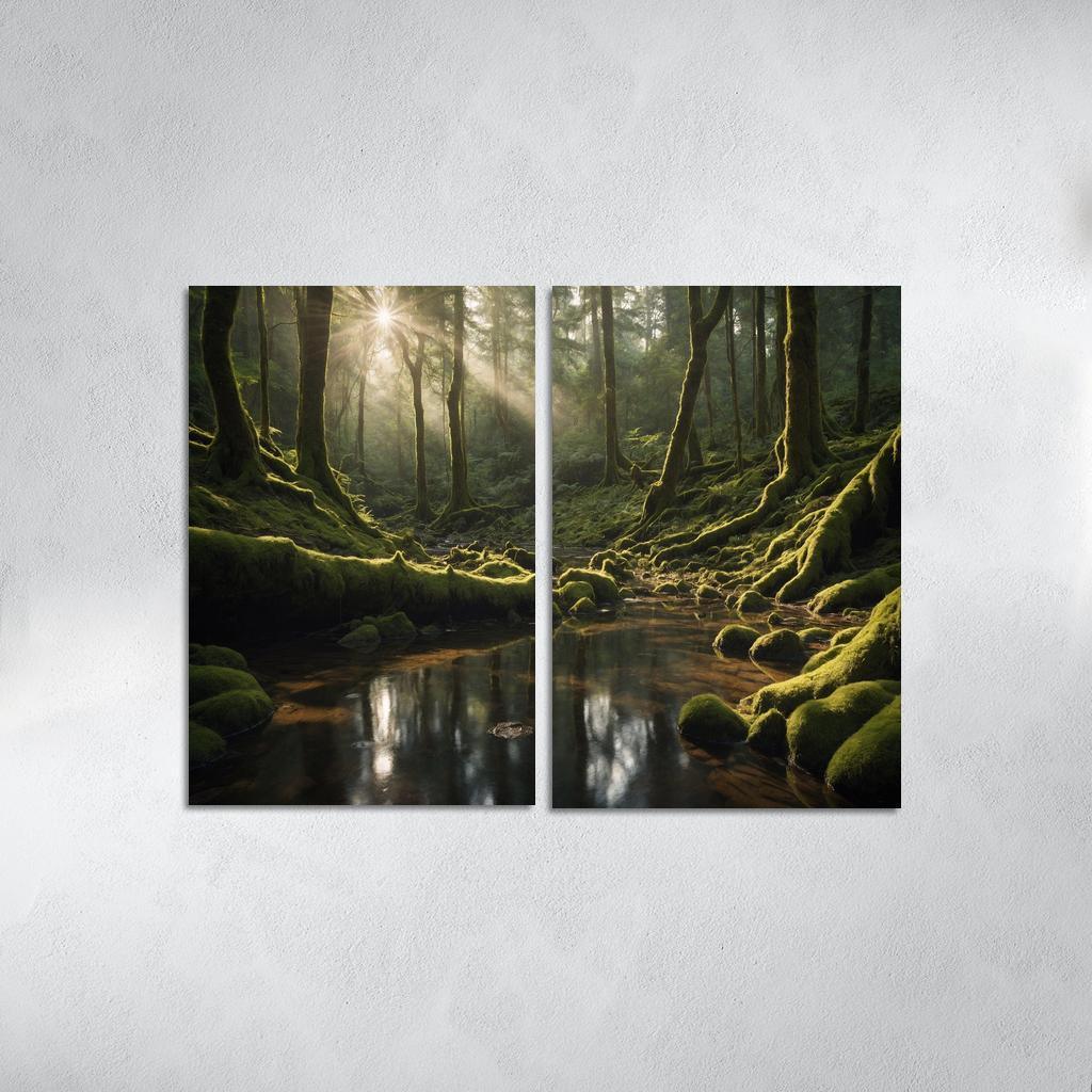 The Serenity Of Hidden Forest Glens Oil Paintings Frame