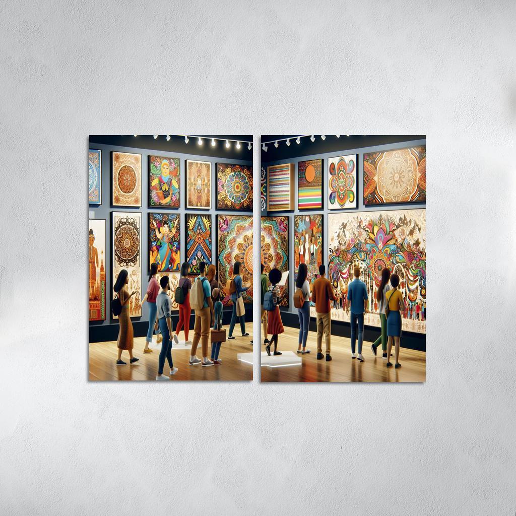 Bridging Cultures Artistic Expressions Of Unity Framed Paintings