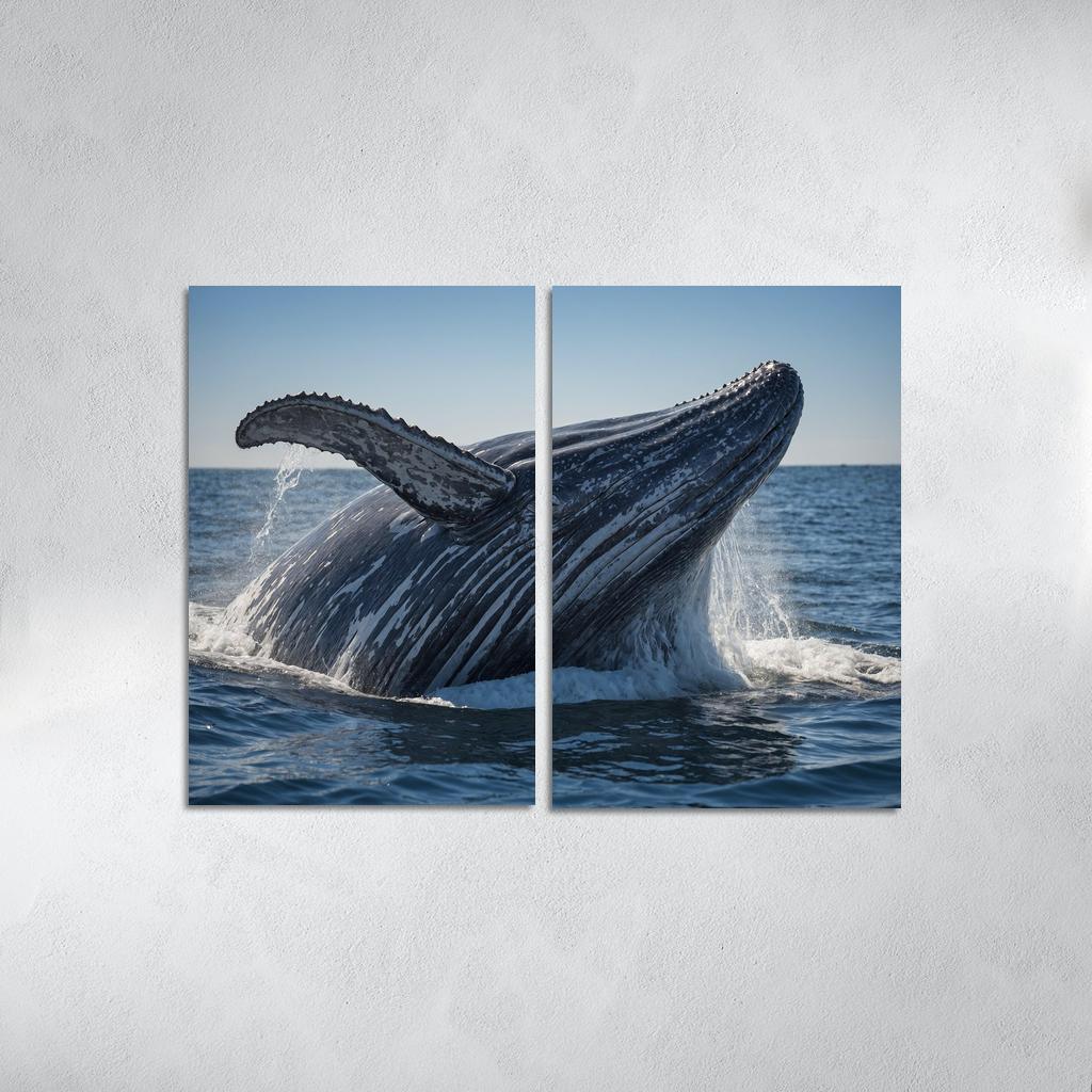 The Majestic Grey Whale Gentle Giant Of The Ocean Modern Paintings Frame