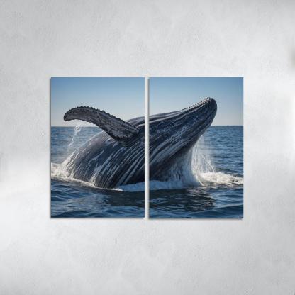 The Majestic Grey Whale Gentle Giant Of The Ocean Modern Paintings Frame