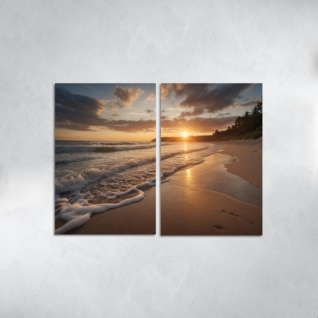 The Golden Shores Of Sunset Beach Art Trends