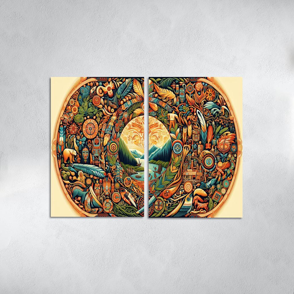 Cultural Tapestry Celebrating Indigenous Heritage Custom Paintings Frame