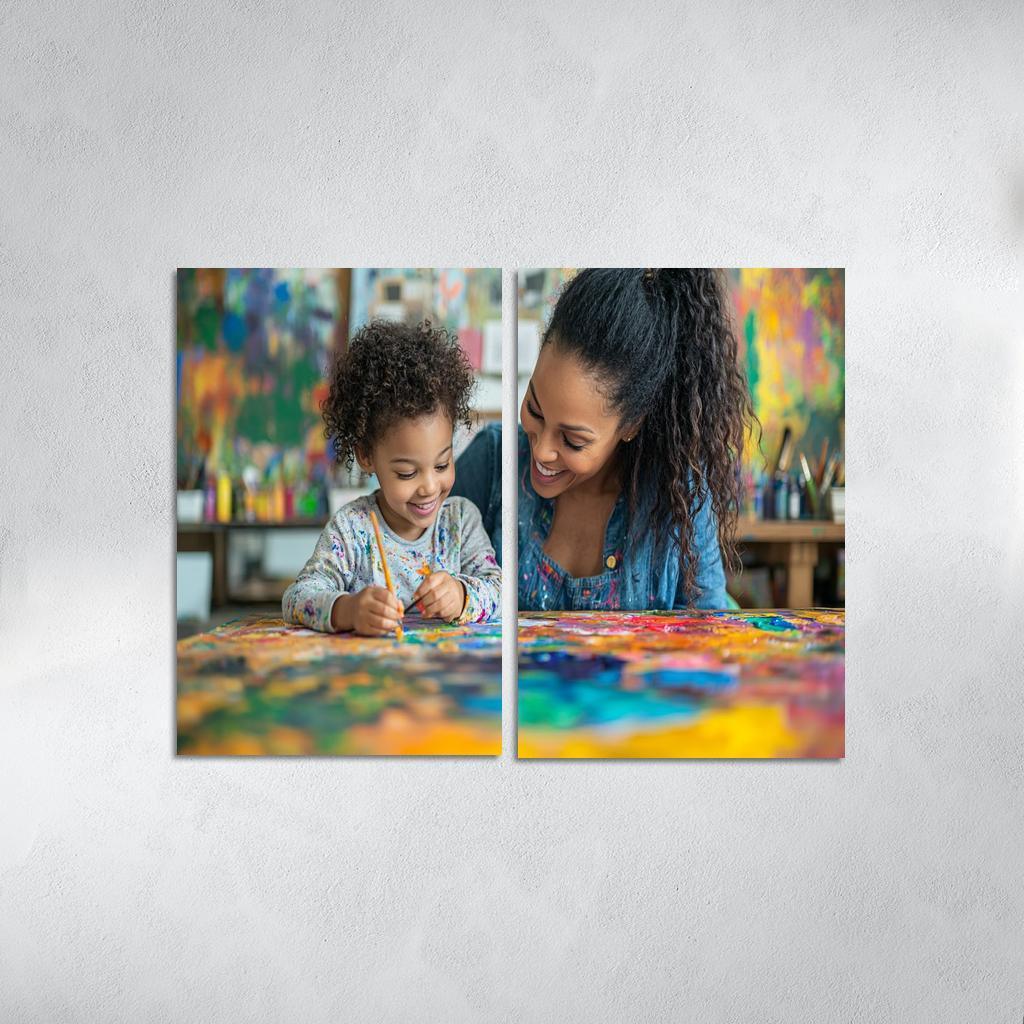 A Canvas Of Love A Mothers Artistic Spirit Canvas Paintings Frame