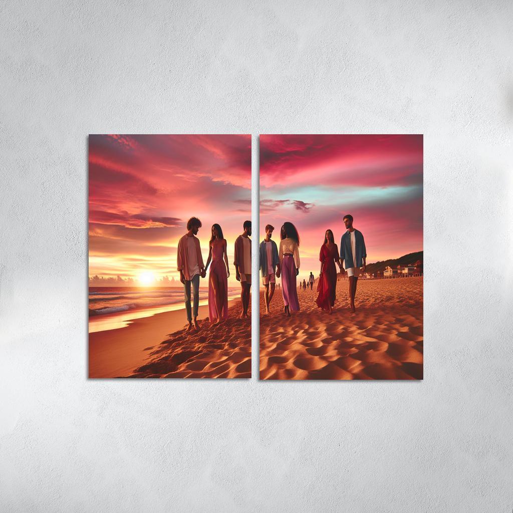 Sunset Shores A Romantic Haven Custom Paintings Frame