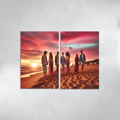 Sunset Shores A Romantic Haven Custom Paintings Frame