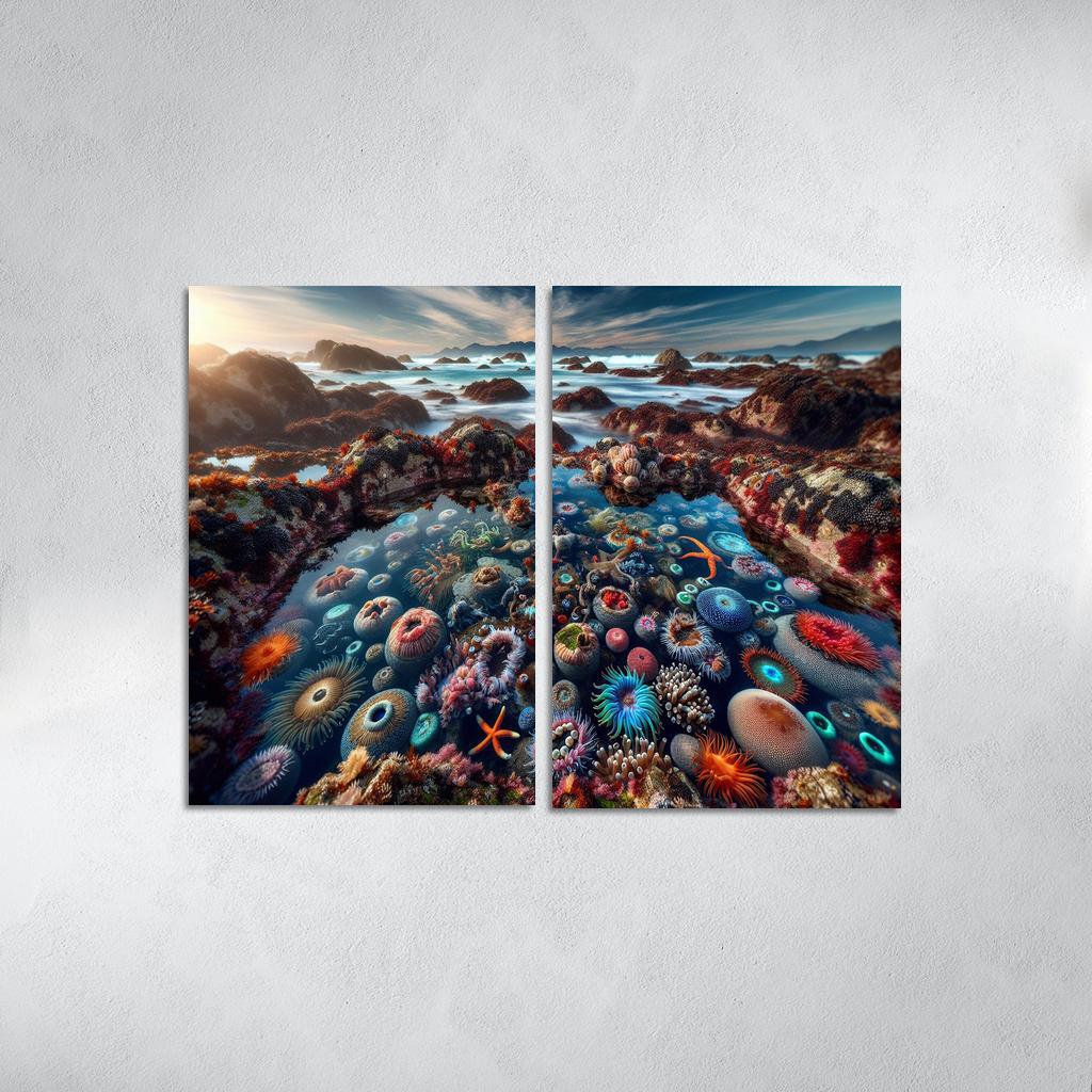 Tidal Pool Haven Nature's Aquatic Wonders Abstract Paintings Frame