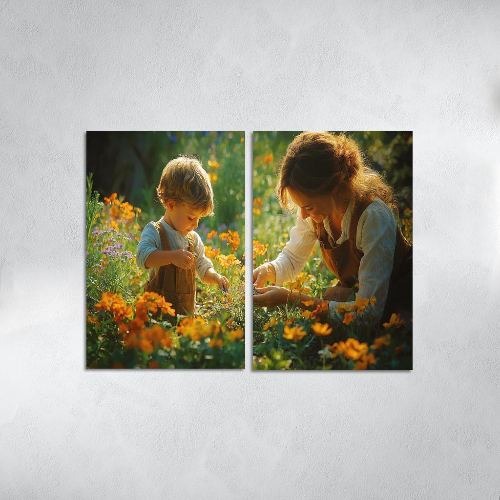 A Garden Of Hope A Mothers Nurturing Spirit Canvas Paintings Frame