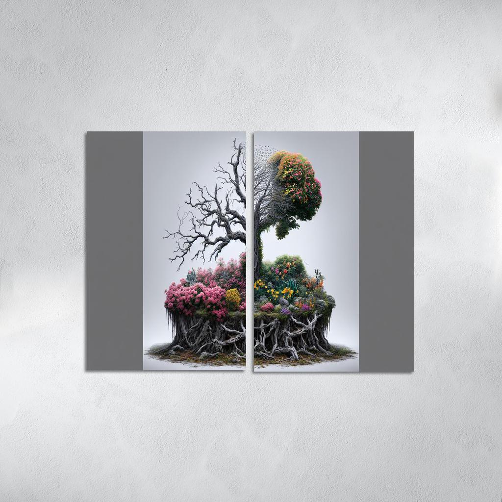 The Last Breath A Call for Climate Justice 2 Piece HD Canvas Wall Art-Original Frame