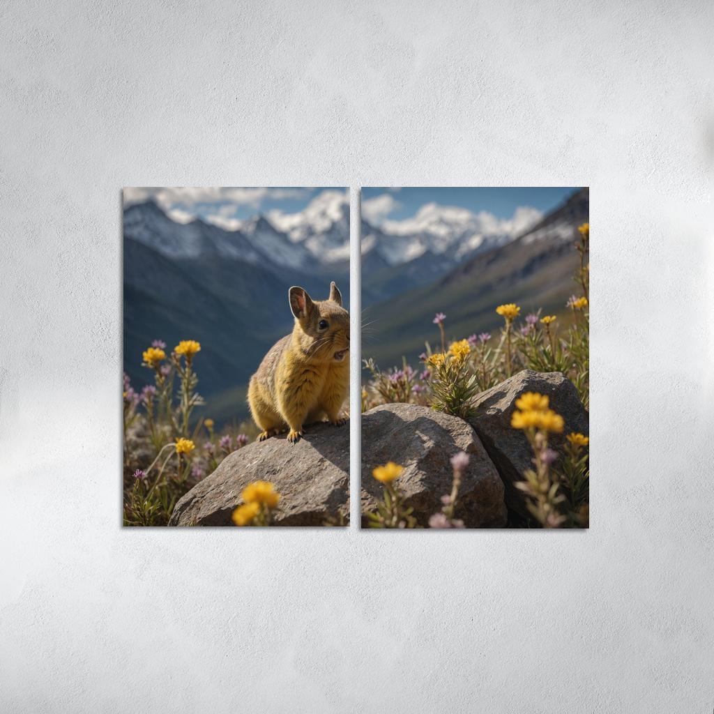 The Elusive Pika Mountain Sentinel Canvas Paintings Frame