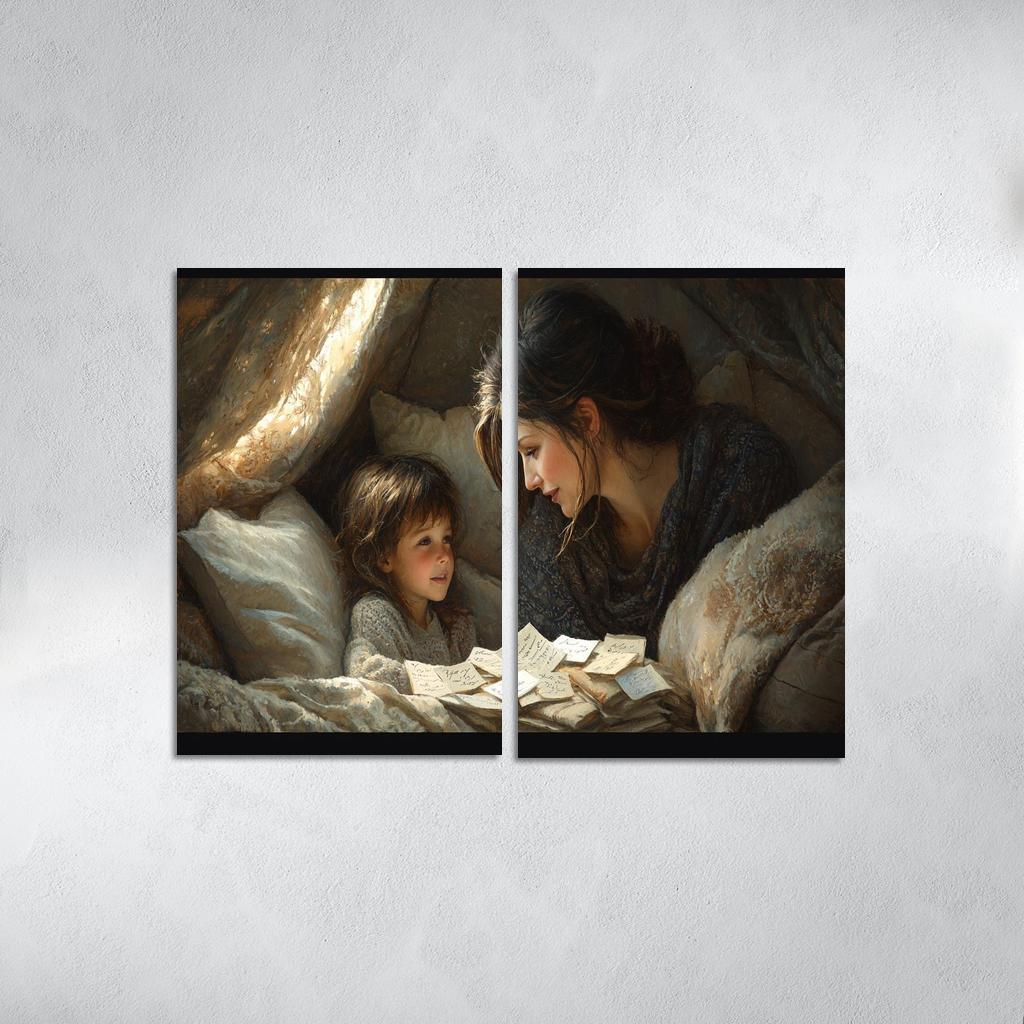 Whispers Of Love A Mothers Gentle Words Modern Paintings Frame