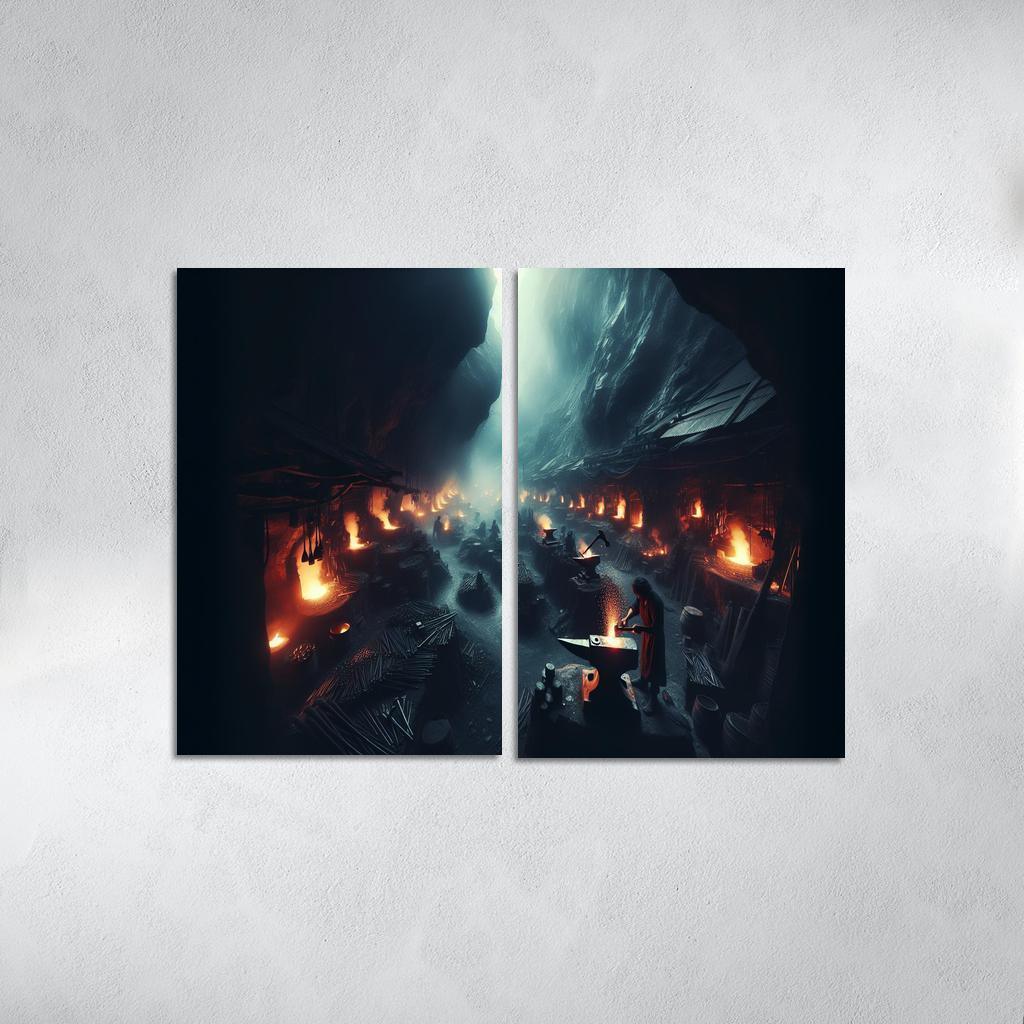 The Shadow Forge 2 Piece HD Canvas Wall Art-Original Frame
