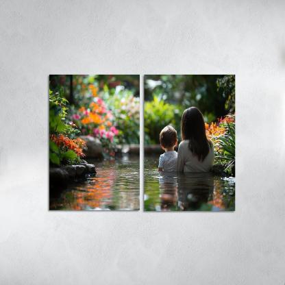 Reflections Of Love The Mirror Of Motherhood Custom Paintings Frame