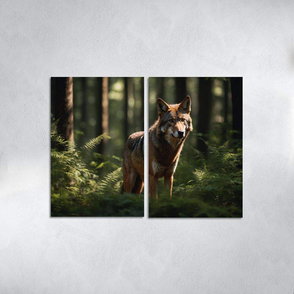 The Enigmatic Red Wolf In The Eastern Forests Framed Paintings