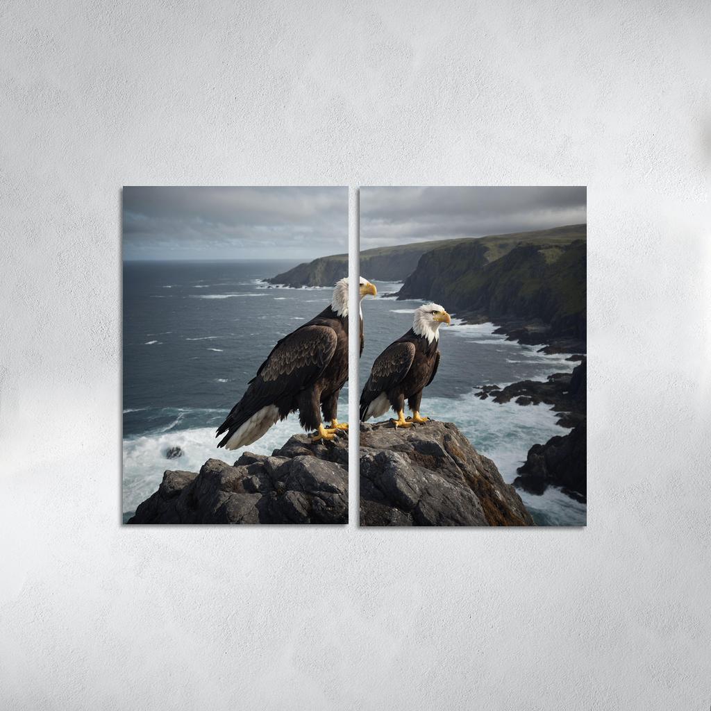 The Magnificent Steller's Sea Eagle Ocean's Sovereign Oil Paintings Frame