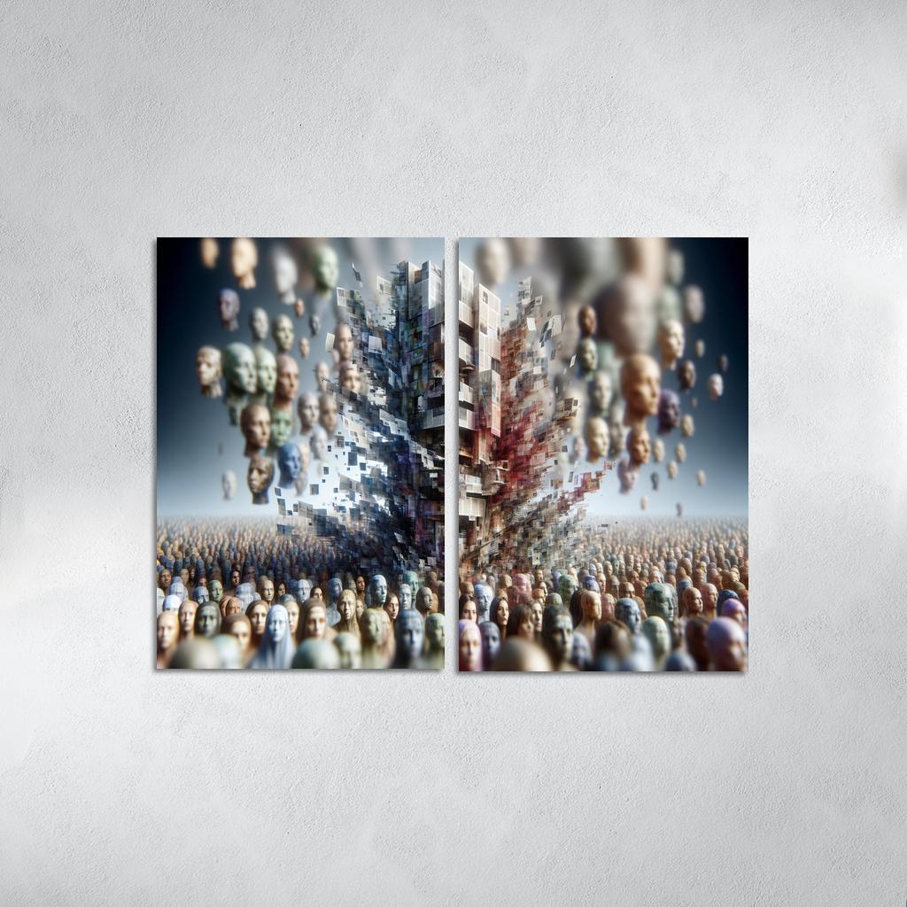 Erosion Of Trust The Crisis Of Misinformation Custom Paintings Frame