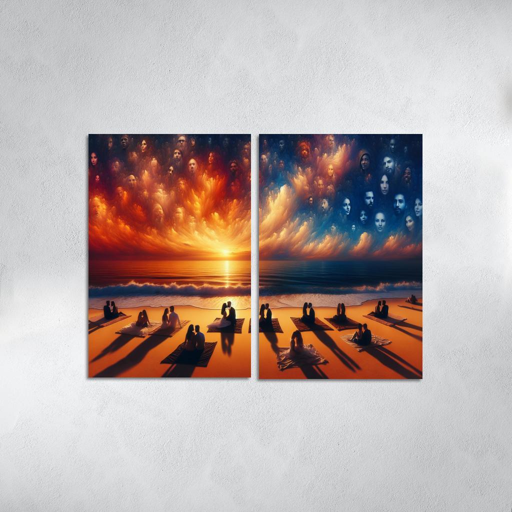 Sunset Oasis Romantic Getaway Art Trends