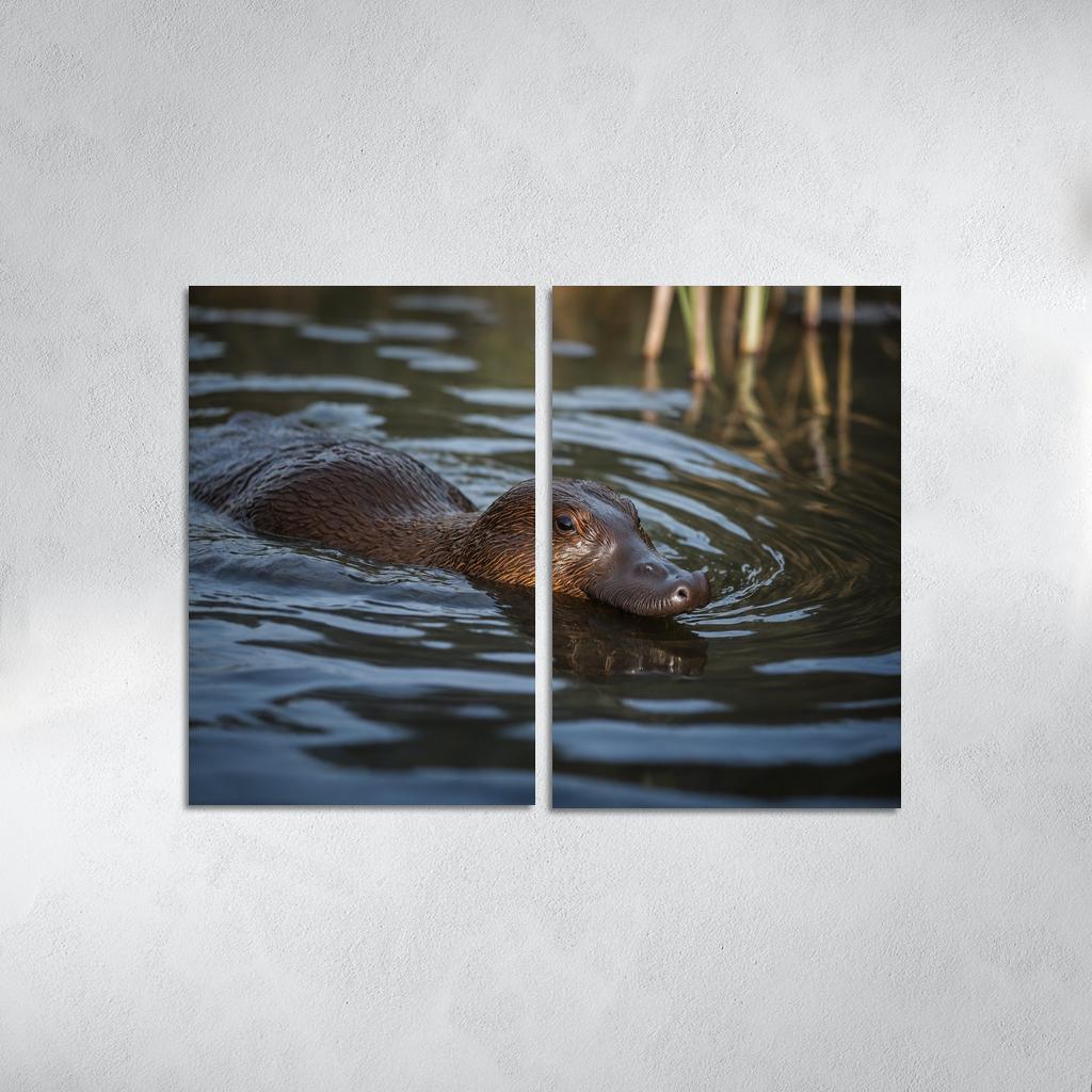 The Unique Platypus Nature's Oddity Canvas Paintings Frame