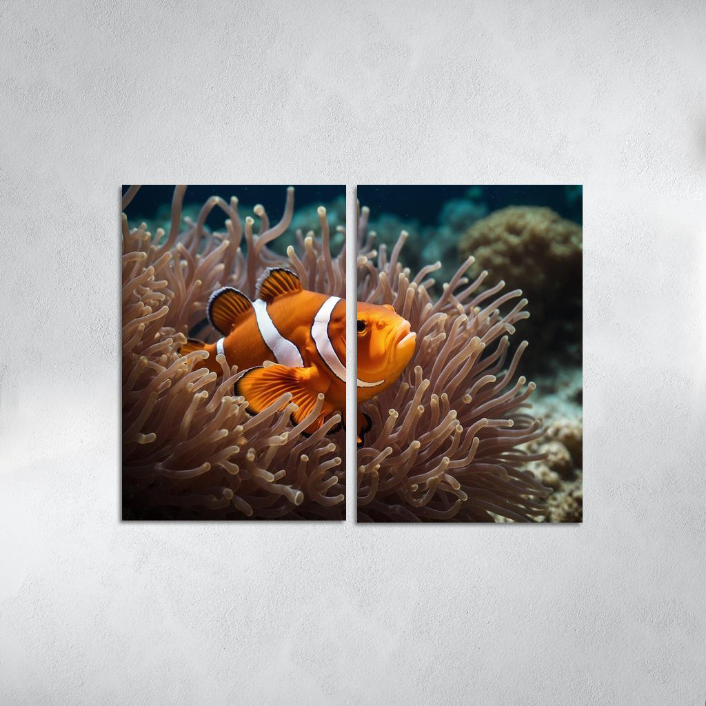 The Colorful Clownfish A Reef Icon Framed Paintings