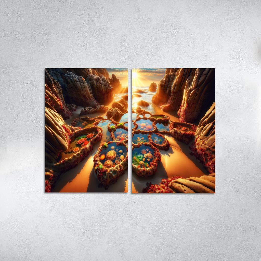 Tidal Pool Treasure Cove Modern Paintings Frame