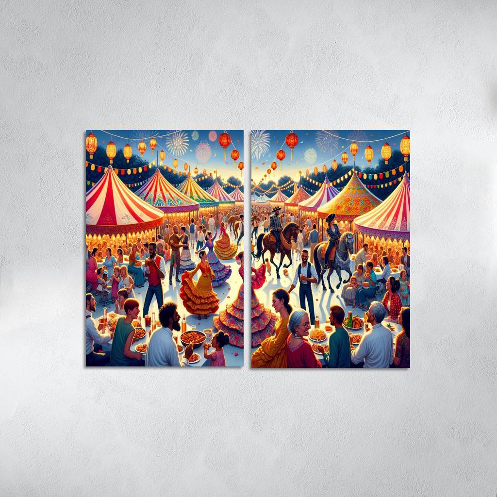 Feria De Abril - Spain Modern Paintings Frame