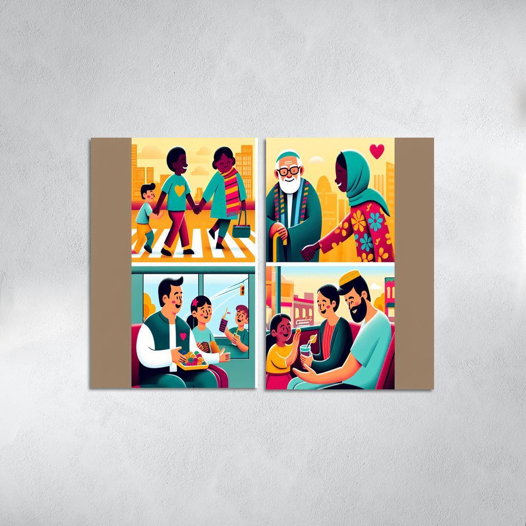 The Art Of Kindness Promoting Compassion In Society Custom Paintings Frame