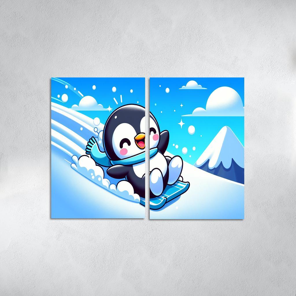 Adventurous Penguin Modern Paintings Frame