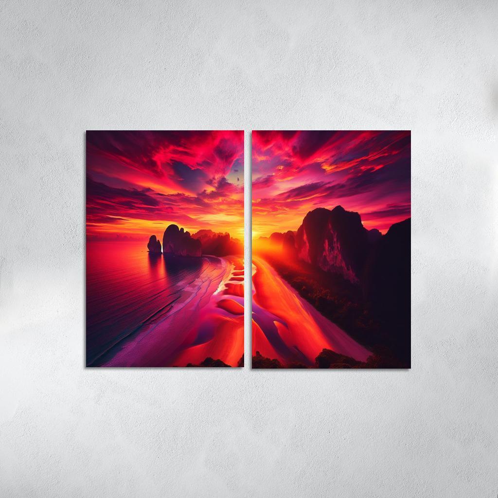 Sun-kissed Bluffs Scenic Lookout Custom Paintings Frame