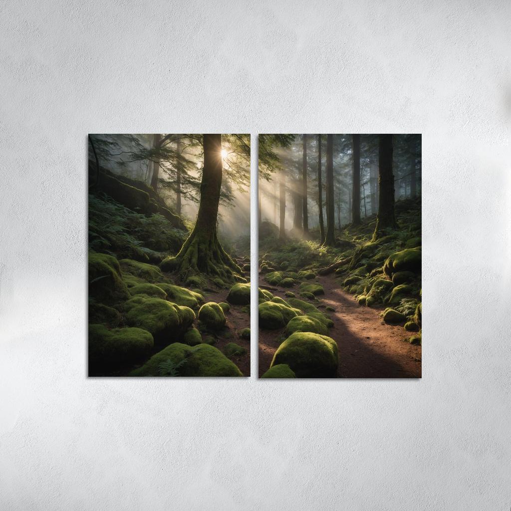 Ethereal Glow Of Misty Forest Trails Art Trends