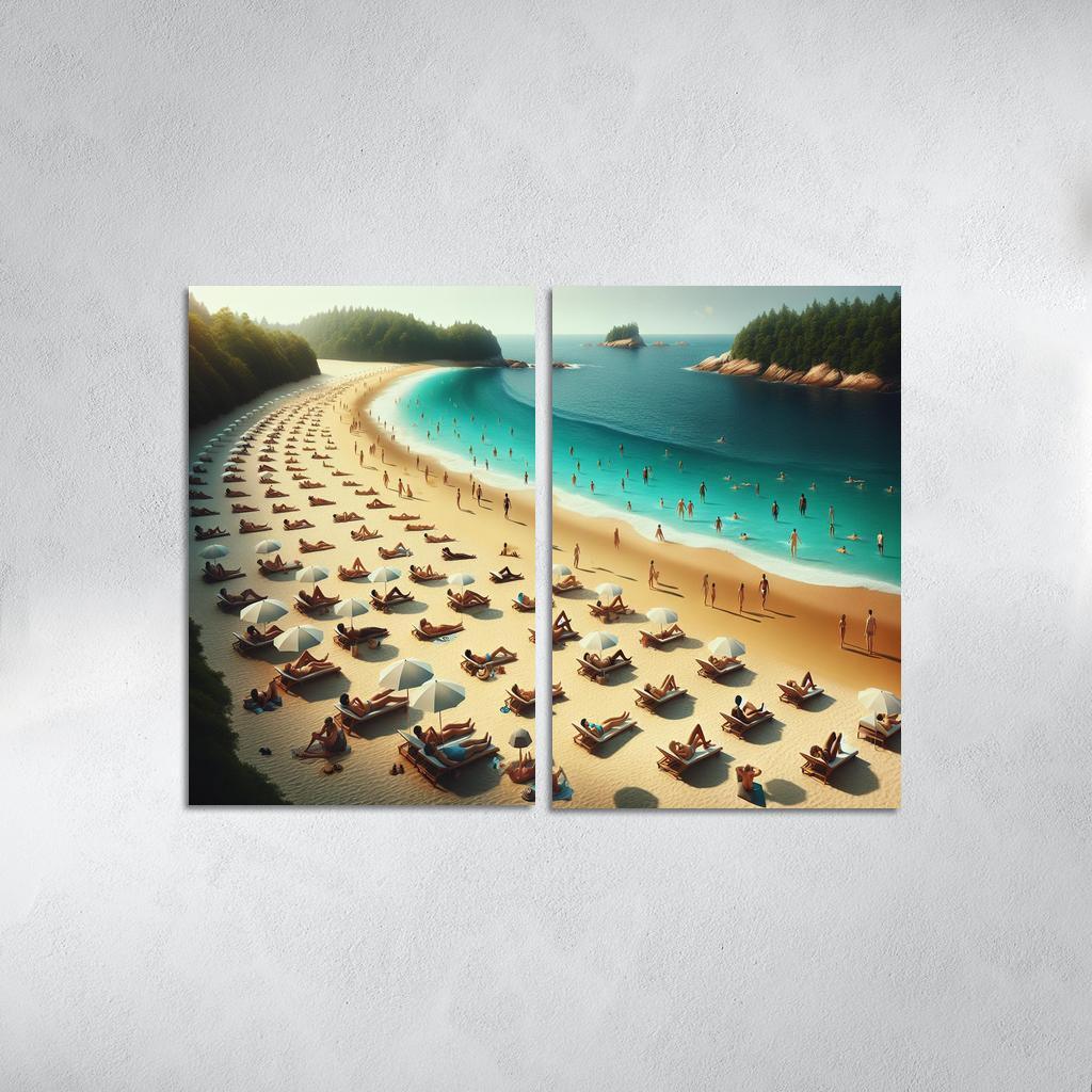 Oasis Beach Peaceful Sunbathing Retreat Art Trends