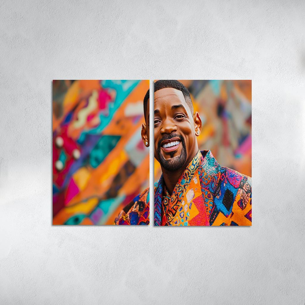 Will Smith Uniting Worlds With The Fresh Prince Charm Framed Paintings