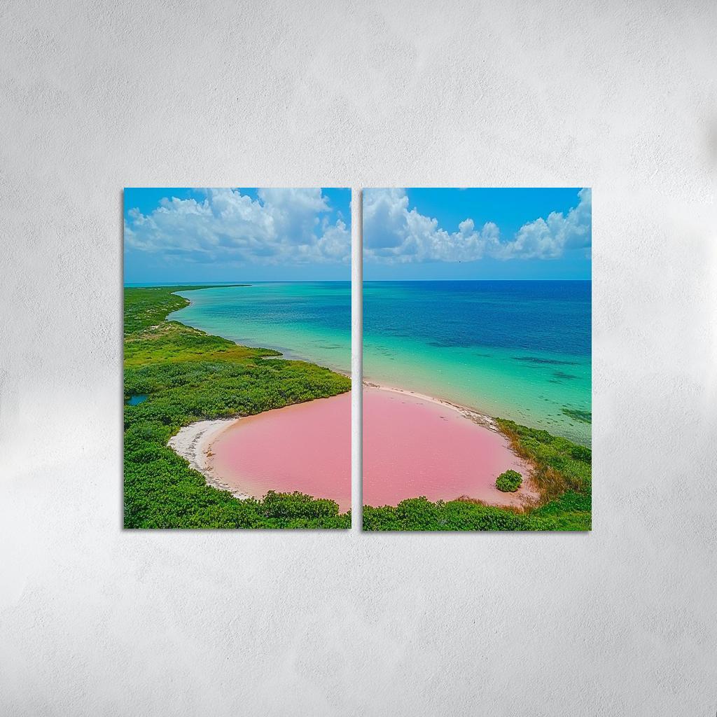 Lake Hillier Abstract Paintings Frame