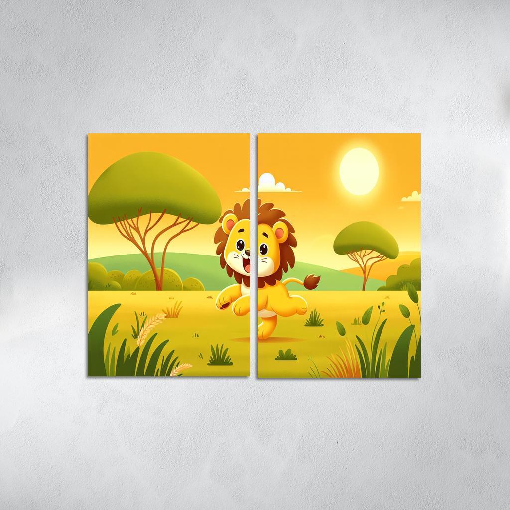 Lively Lions - Safari Magic Framed Paintings