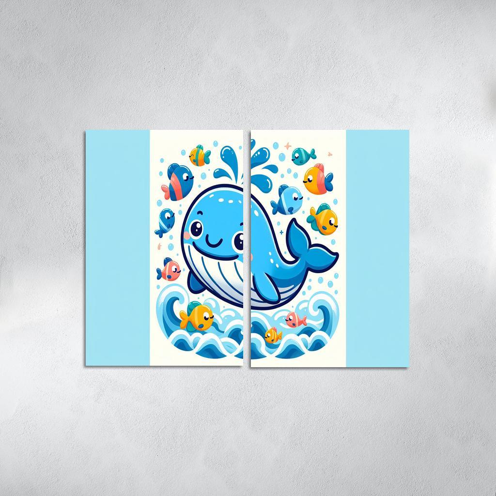 Witty Whales - Ocean Explorers Framed Paintings