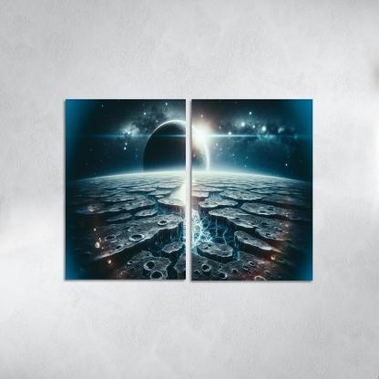 The Exploration Of Planetary Moons Abstract Paintings Frame