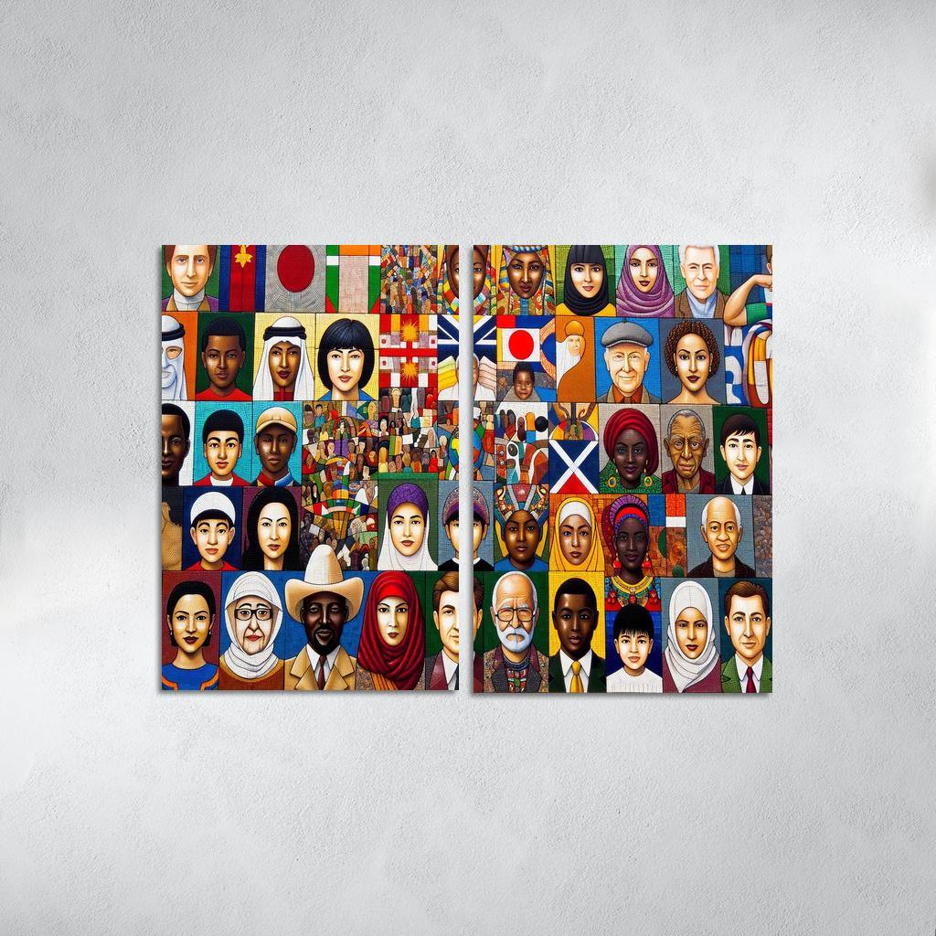 The Colors Of Diversity Celebrating Multiculturalism Custom Paintings Frame