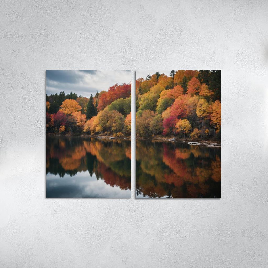 The Quiet Splendor Of Autumn Reflections Oil Paintings Frame