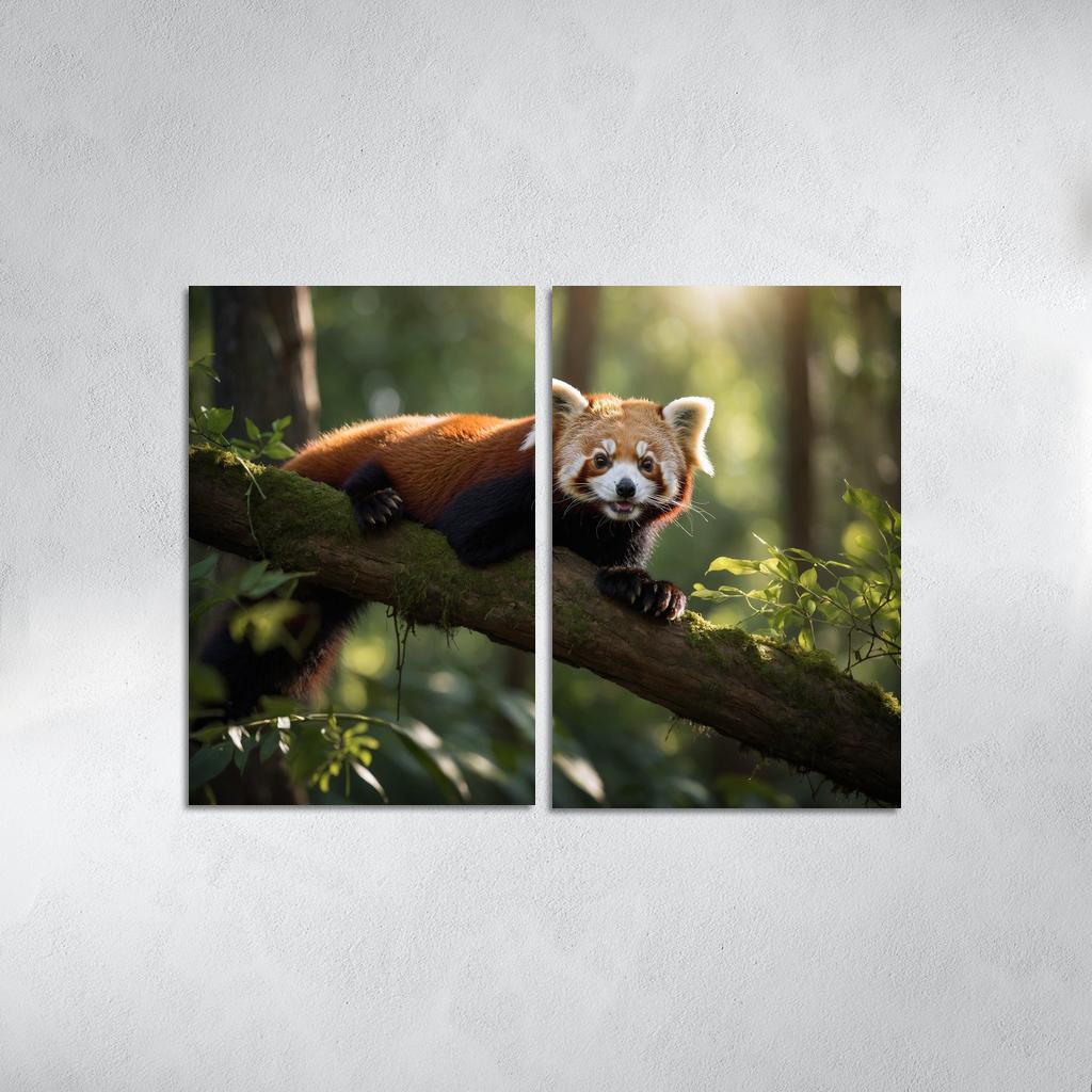 The Enigmatic Red Panda The Forest Dweller Framed Paintings