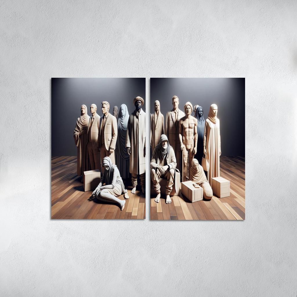 Empathy In Action Addressing Homelessness Through Art Multi-panel Paintings