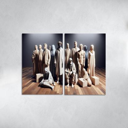 Empathy In Action Addressing Homelessness Through Art Multi-panel Paintings