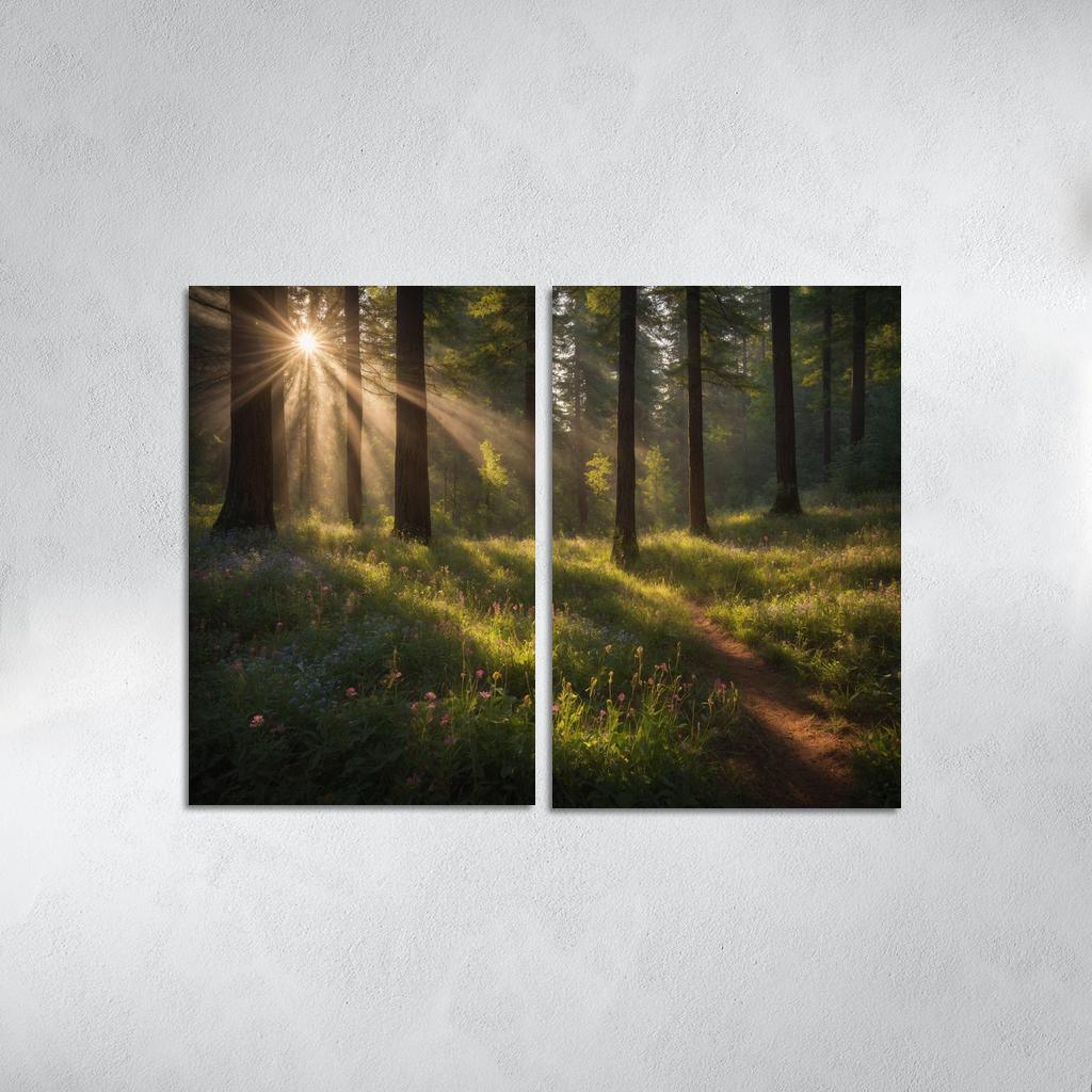The Ethereal Glades Of Silverwood Modern Paintings Frame