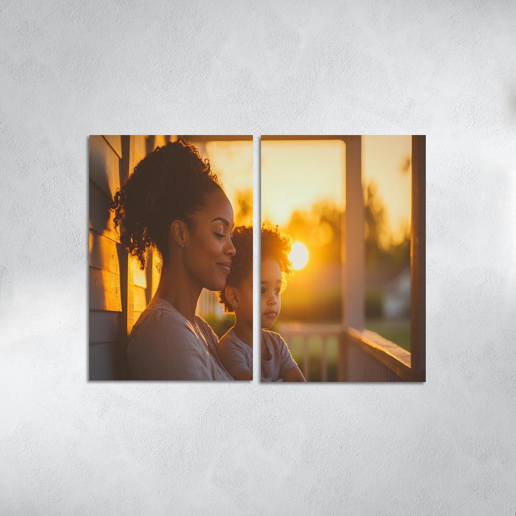 A Mothers Gentle Whisper Comfort Through Words Canvas Paintings Frame