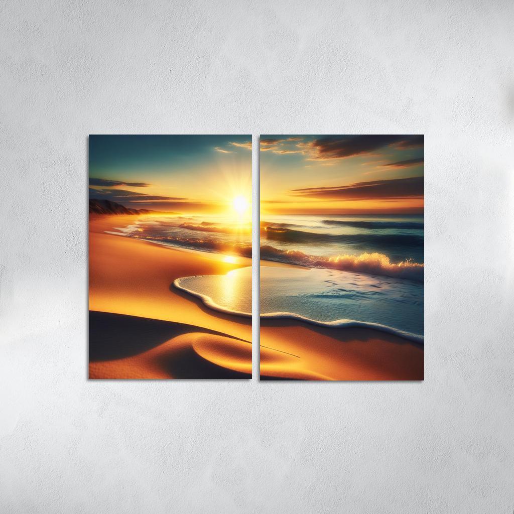 Golden Horizon Sunrise Spectacle Custom Paintings Frame