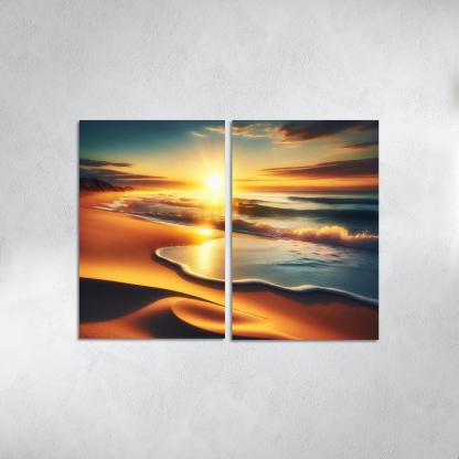 Golden Horizon Sunrise Spectacle Custom Paintings Frame