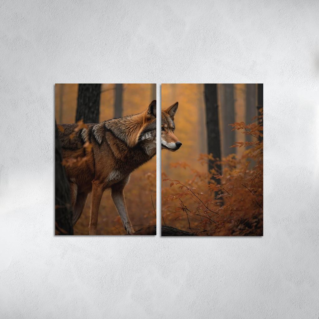 The Rare Red Wolf Shadow Of The Southeastern Forests Modern Paintings Frame