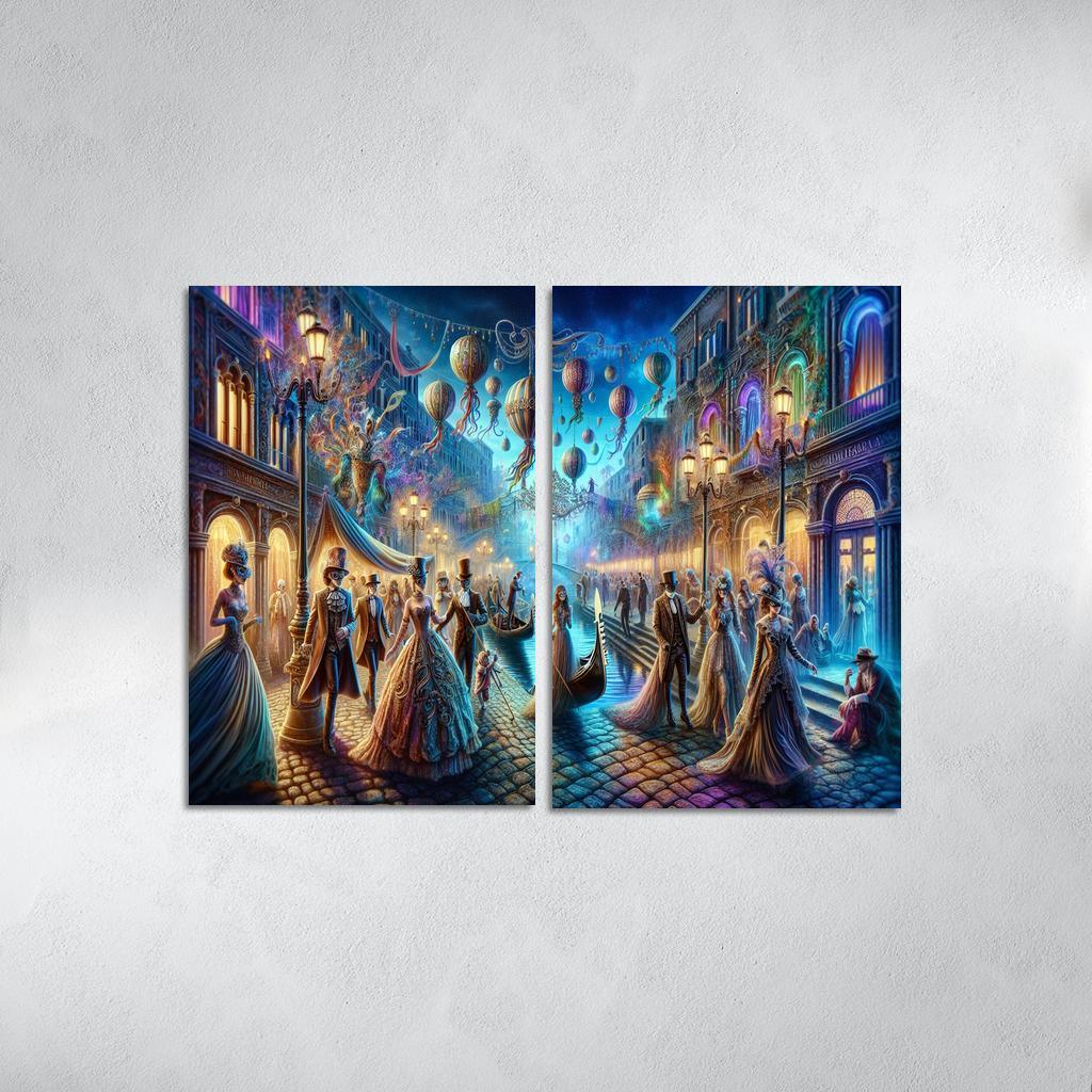 Venice Carnival - Italy Modern Paintings Frame