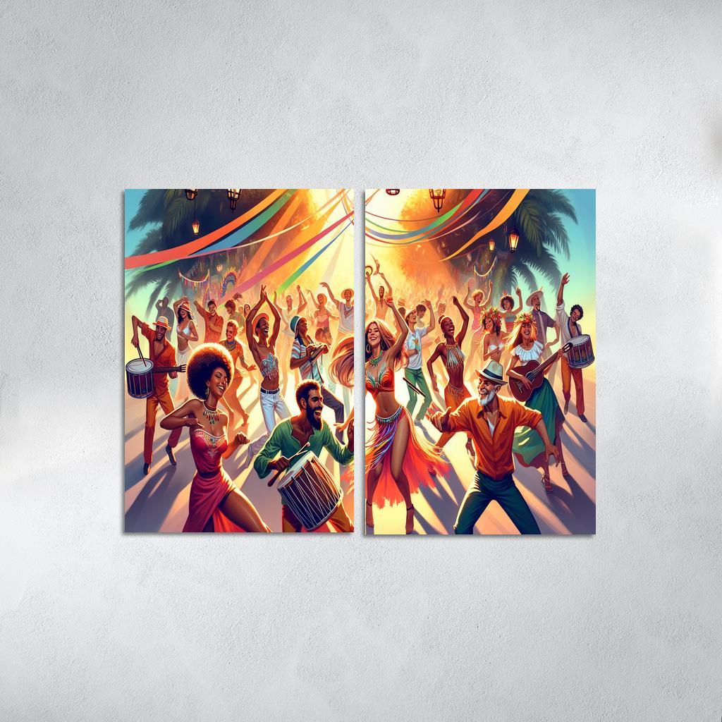 Samba De Roda The Circle Of Rhythm Modern Paintings Frame