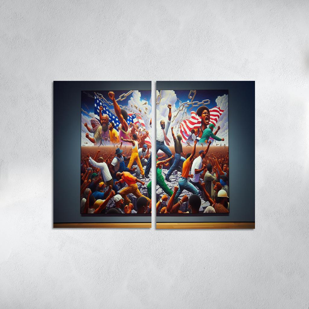 Walls Of Justice The Fight Against Racial Inequality Multi-panel Paintings