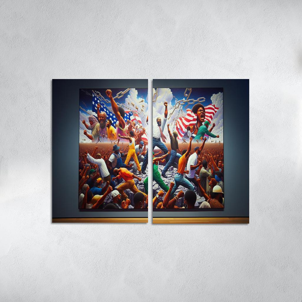 Walls Of Justice The Fight Against Racial Inequality Multi-panel Paintings