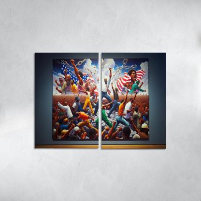Walls Of Justice The Fight Against Racial Inequality Multi-panel Paintings